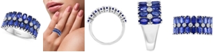 EFFY Collection EFFY&reg; Sapphire (5-5/8 ct. t.w.) & Diamond (1/5 ct. t.w.) Statement Ring in 14k White Gold